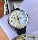 Fake IWC Schaffhausen Aquatimer 43mm Watches White Dial Rubber Strap_th.jpg